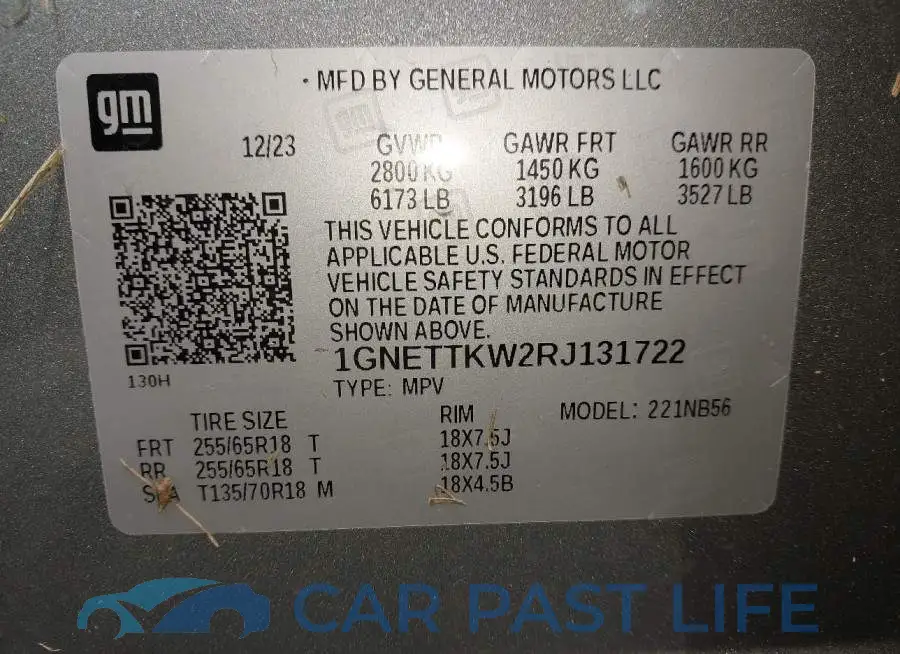 1GNETTKW2RJ131722# 9