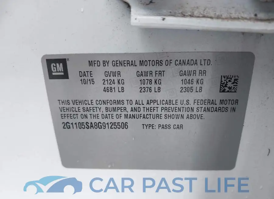 2G1105SA8G9125506# 9