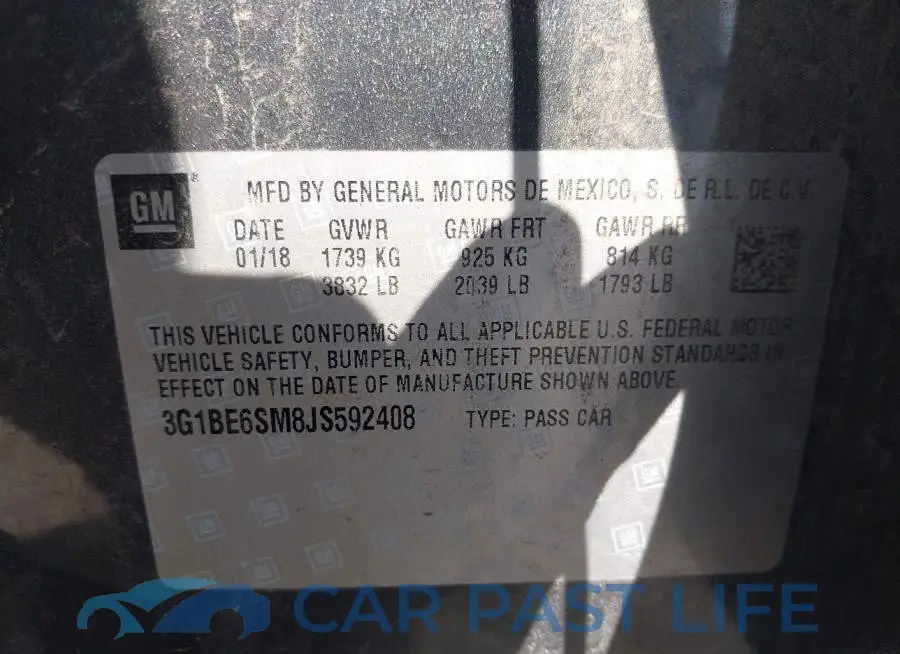 3G1BE6SM8JS592408# 9