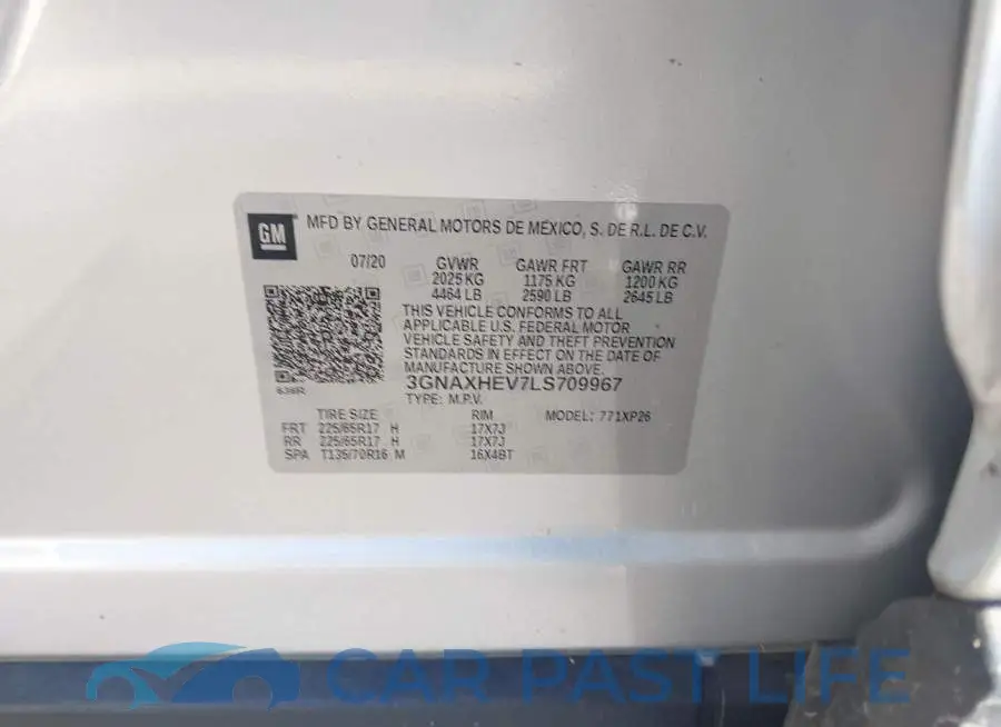 3GNAXHEV7LS709967# 9