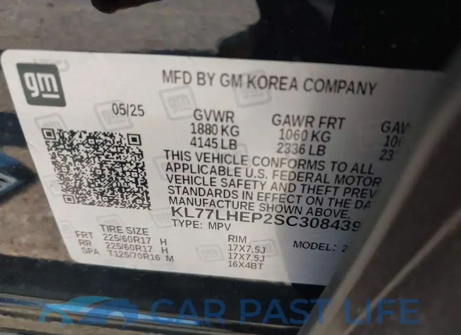 KL77LHEP2SC308439# 9