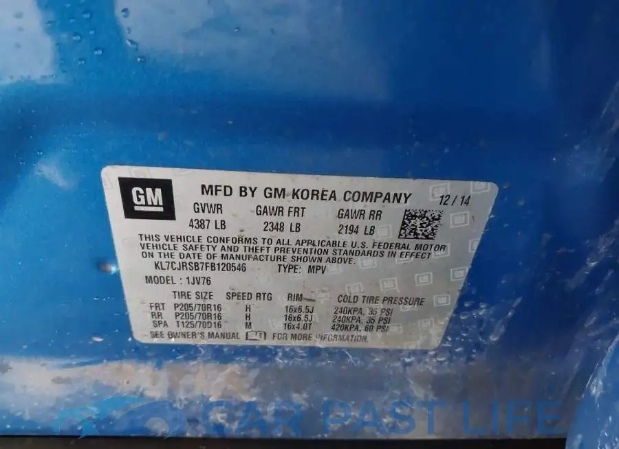 KL7CJRSB7FB120546# 9
