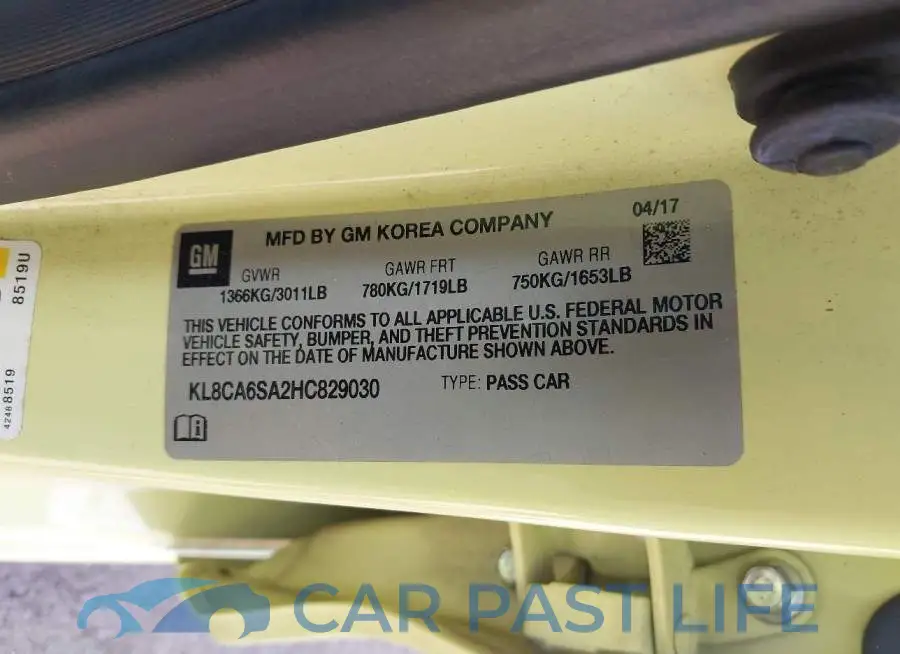 KL8CA6SA2HC829030# 9