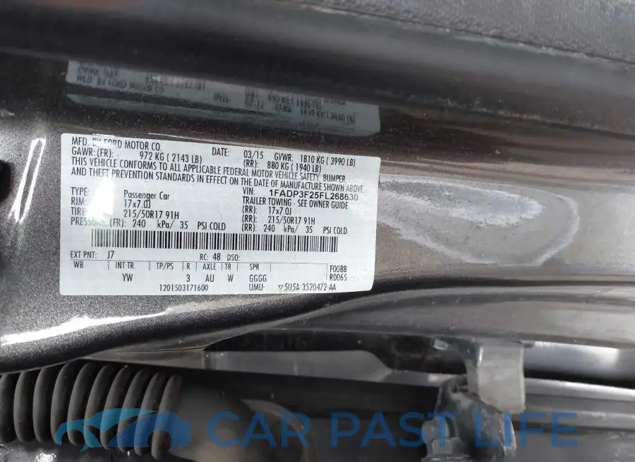 1FADP3F25FL268630# 9