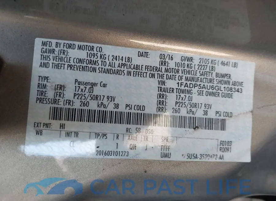 1FADP5AU6GL108343# 9