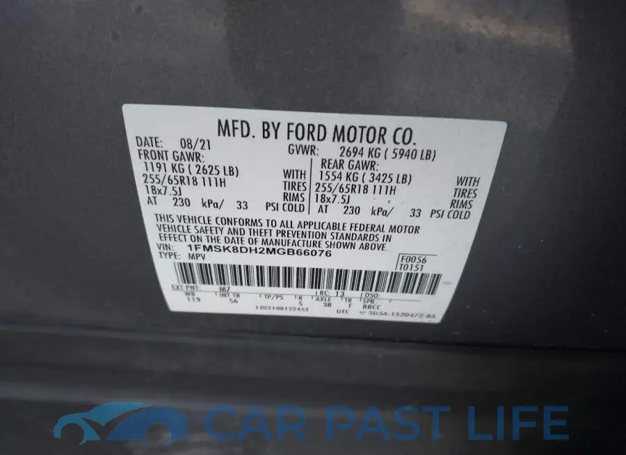 1FMSK8DH2MGB66076# 9