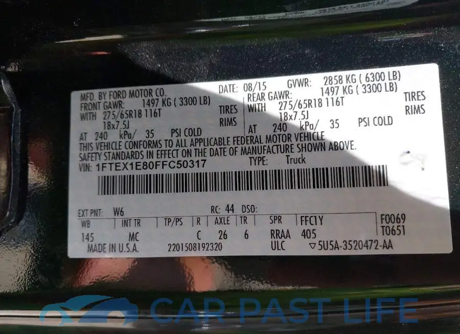 1FTEX1E80FFC50317# 9