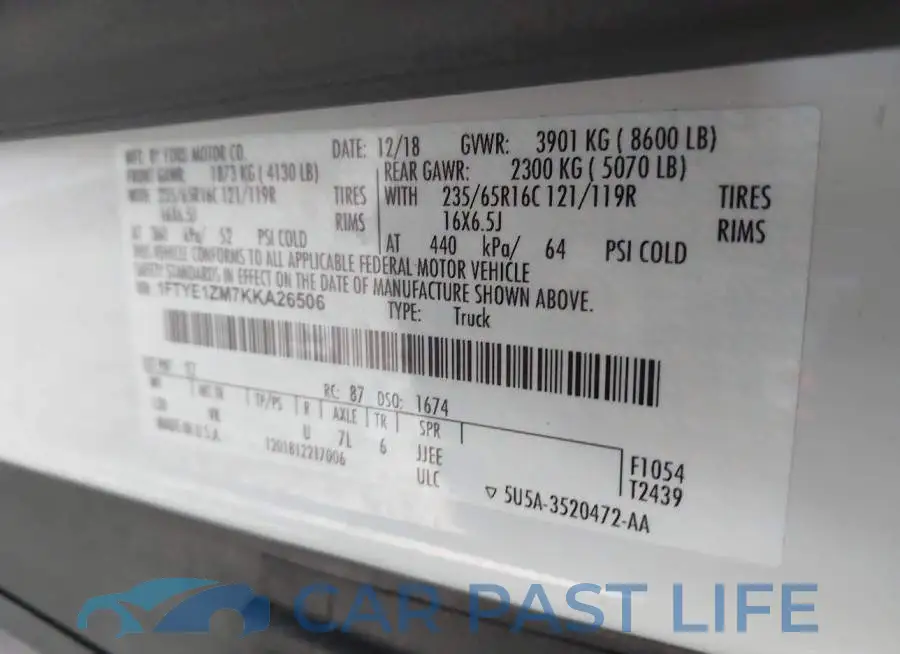 1FTYE1ZM7KKA26506# 9