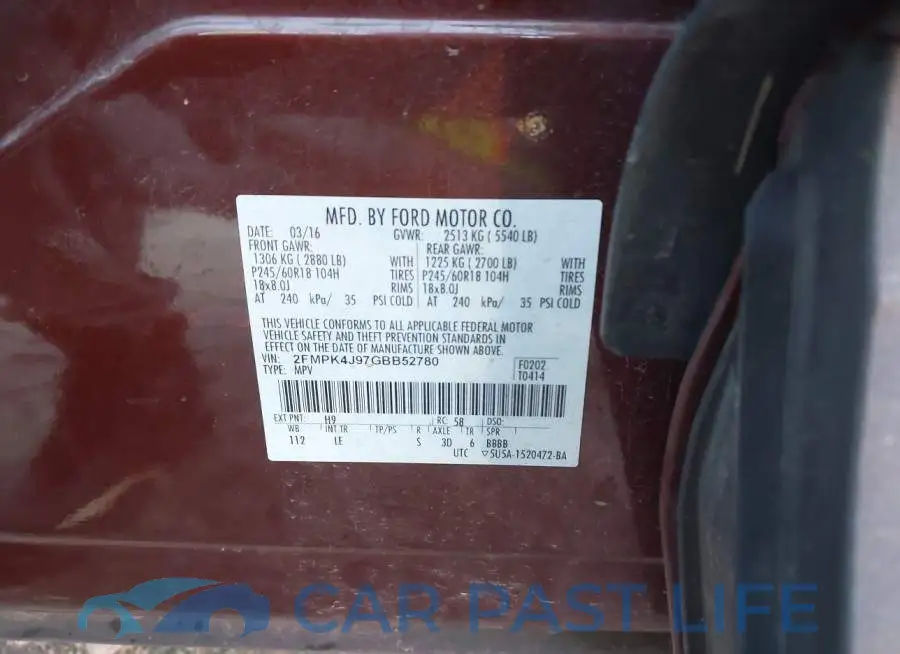 2FMPK4J97GBB52780# 9