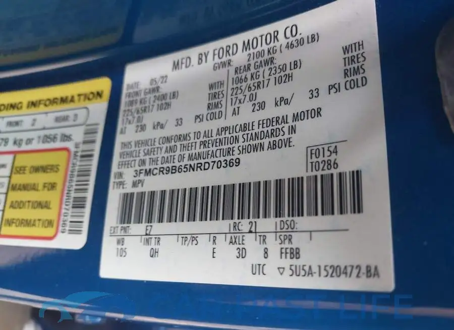 3FMCR9B65NRD70369# 9