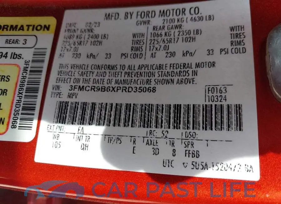 3FMCR9B6XPRD35068# 9
