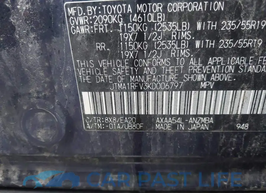 JTMA1RFV3KD006797# 9