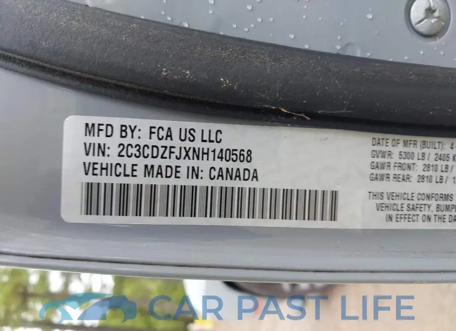 2C3CDZFJXNH140568# 9