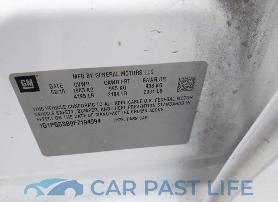 1G1PG5SB9F7194994# 9