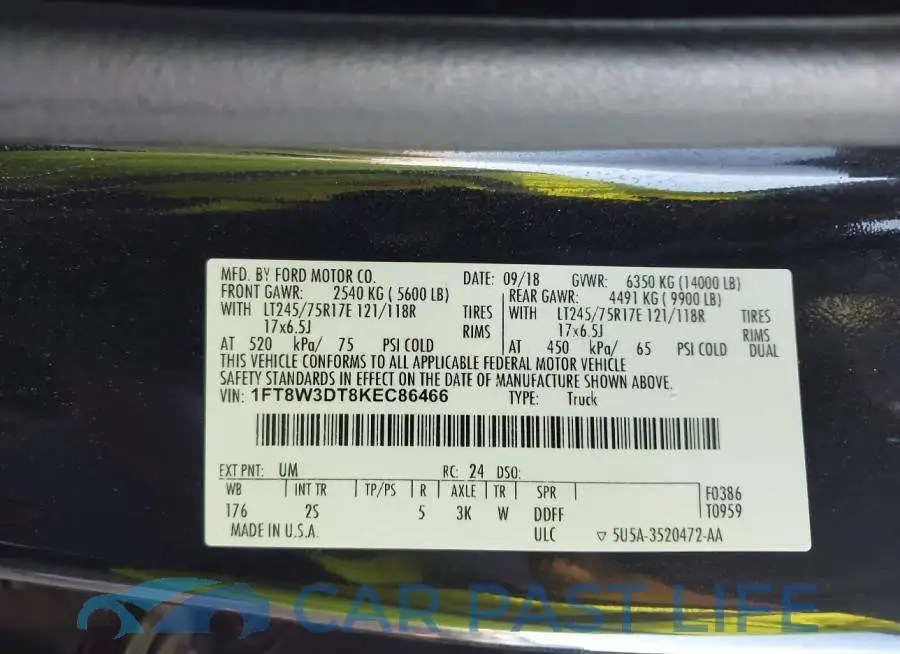 1FT8W3DT8KEC86466# 9