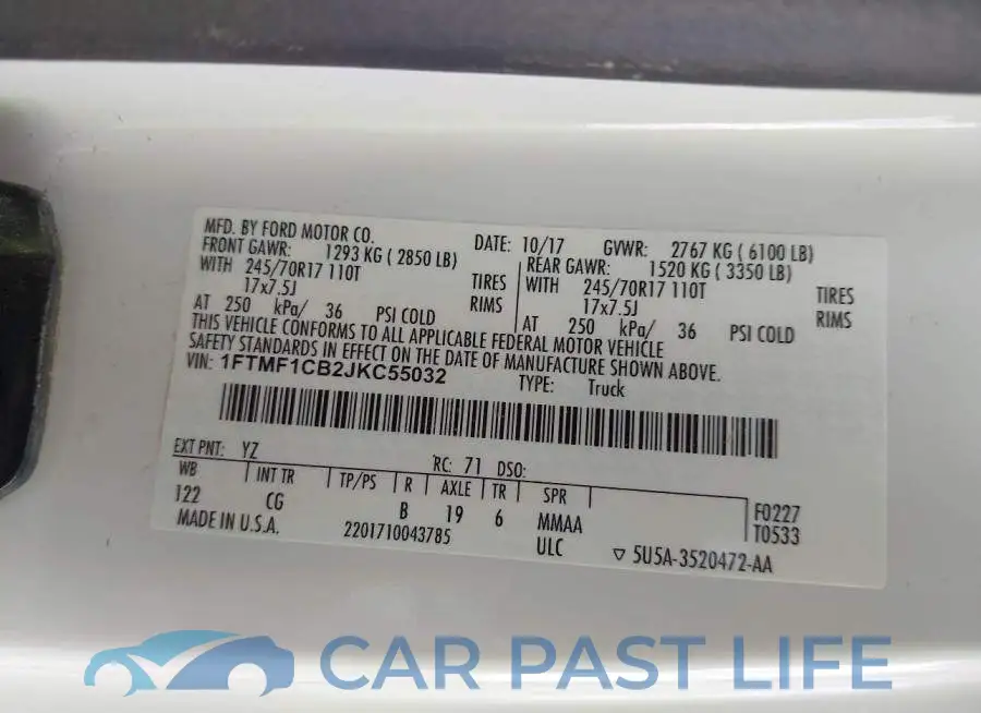 1FTMF1CB2JKC55032# 9