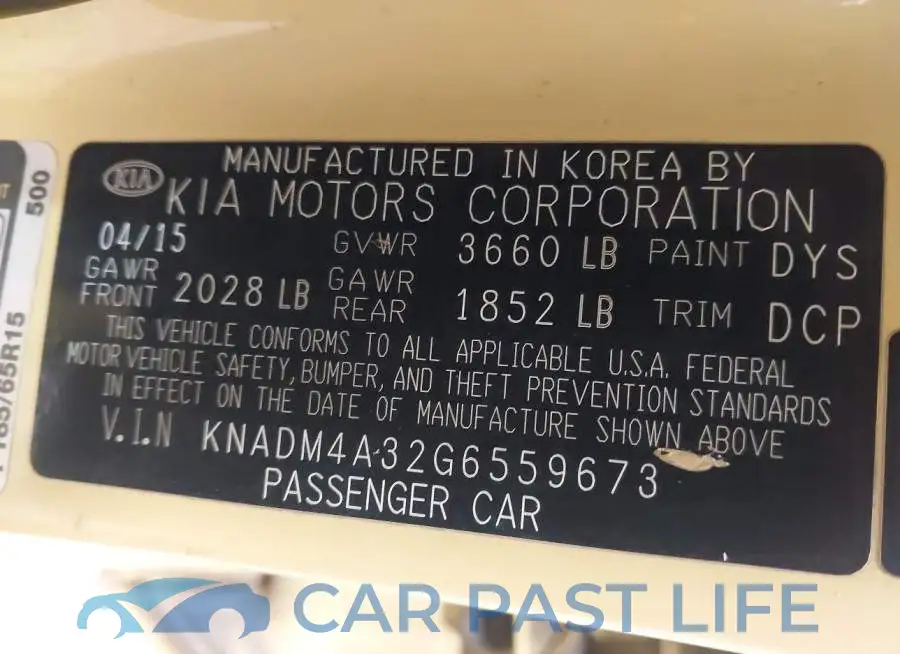 KNADM4A32G6559673# 9