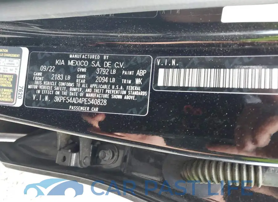 3KPF54AD4PE540828# 9