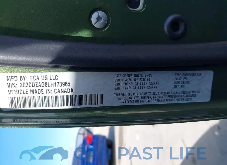 2C3CDZAG8LH173965# 9