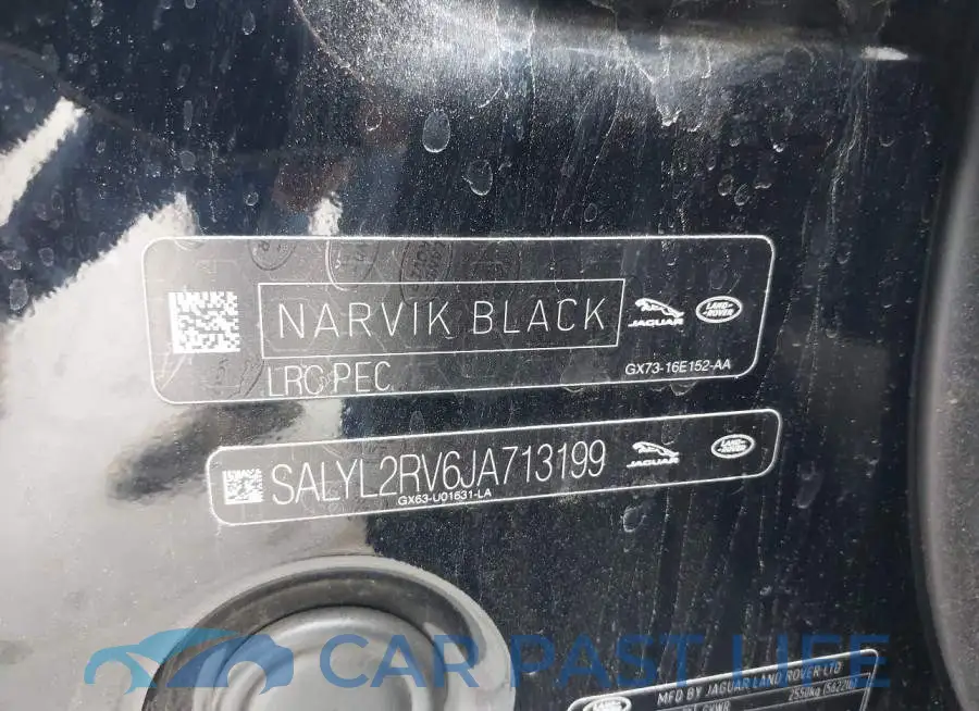 SALYL2RV6JA713199# 9