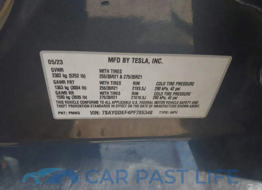 7SAYGDEF4PF785348# 9
