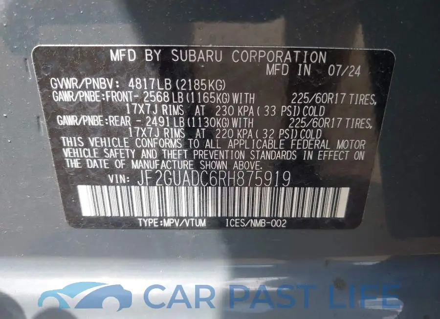 JF2GUADC6RH875919# 9
