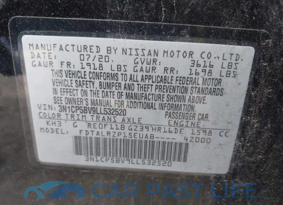 3N1CP5BV9LL532520# 9