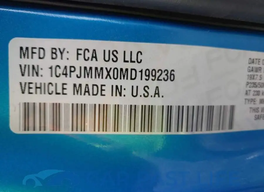 1C4PJMMX0MD199236# 9