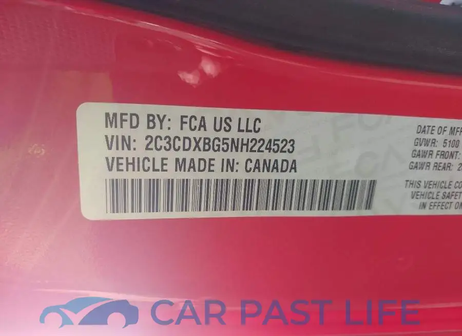 2C3CDXBG5NH224523# 9
