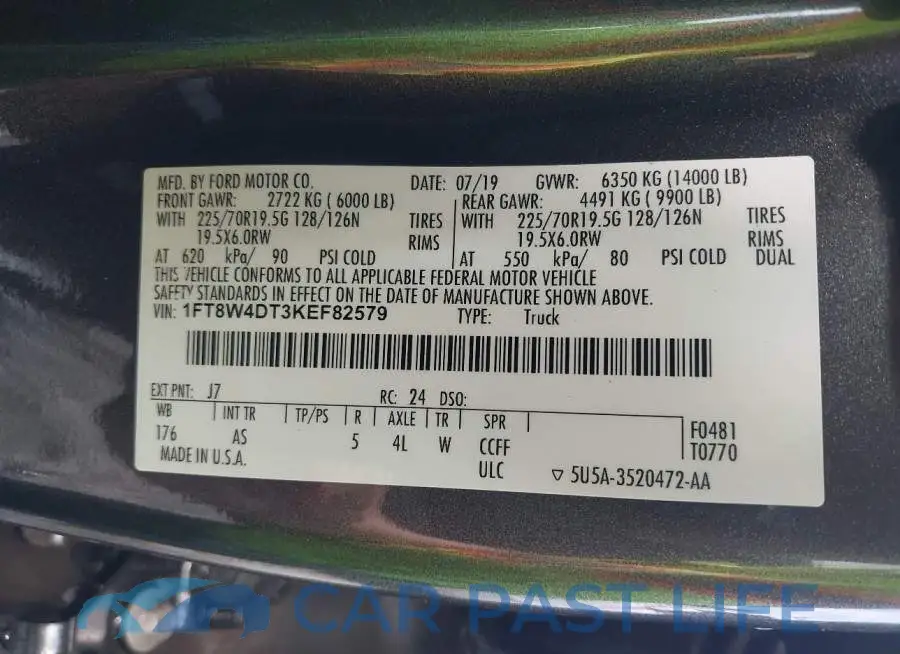 1FT8W4DT3KEF82579# 8