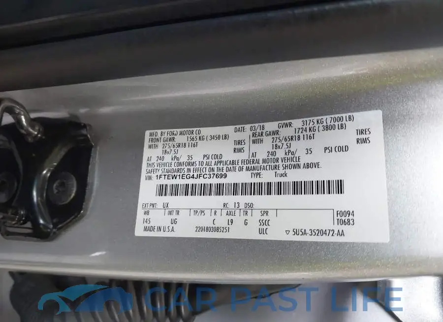 1FTEW1EG4JFC37699# 9