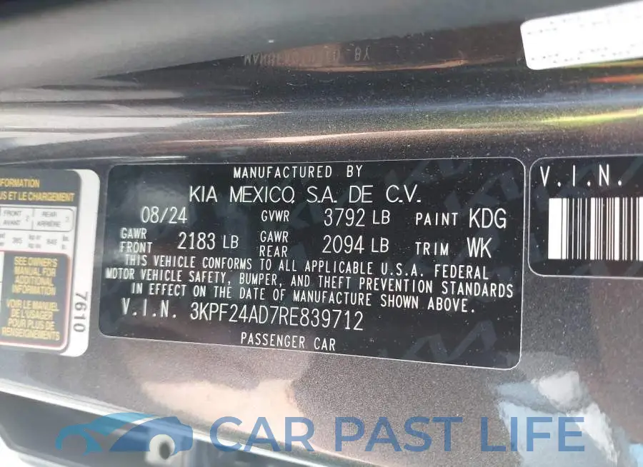 3KPF24AD7RE839712# 9