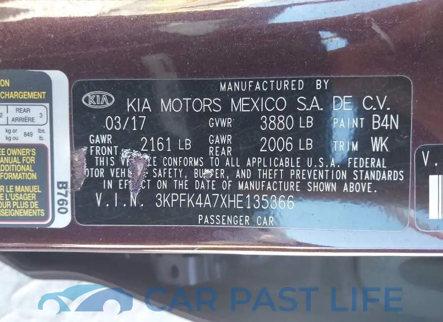 3KPFK4A7XHE135366# 9