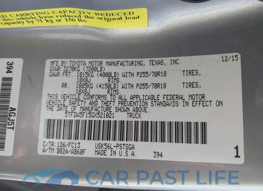 5TFDW5F15GX521021# 9