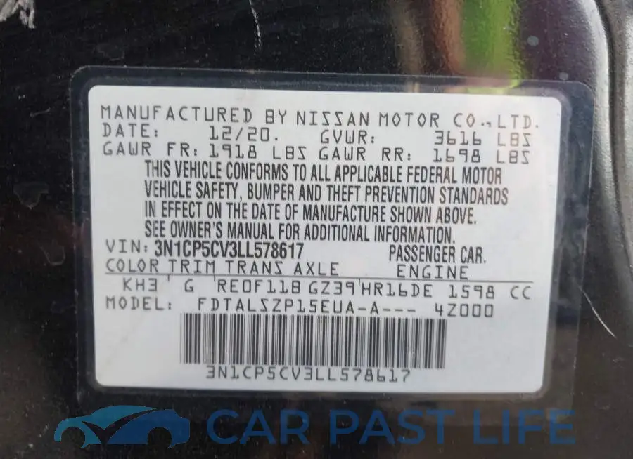 3N1CP5CV3LL578617# 9