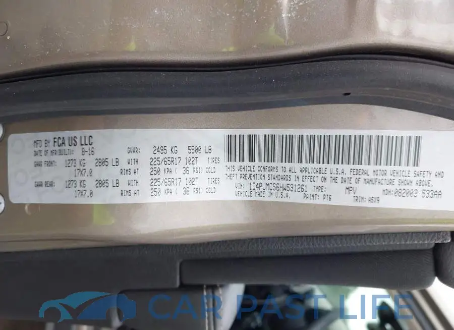 1C4PJMCS6HW531261# 9