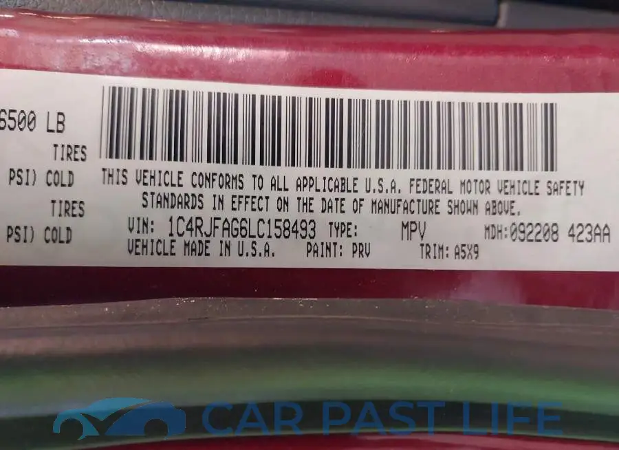 1C4RJFAG6LC158493# 9