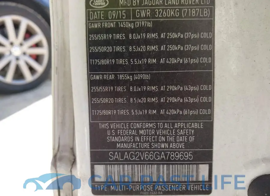 SALAG2V66GA789695# 9