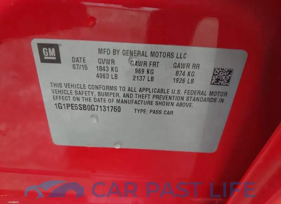 1G1PE5SB0G7131760# 9