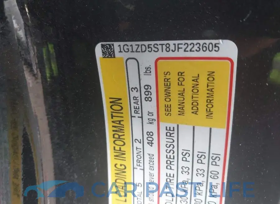 1G1ZD5ST8JF223605# 9