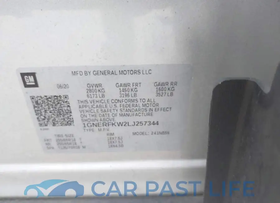 1GNERFKW2LJ257344# 9
