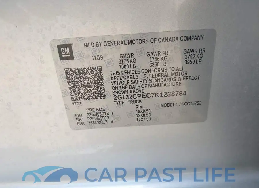 2GCRCPEC7K1238784# 9