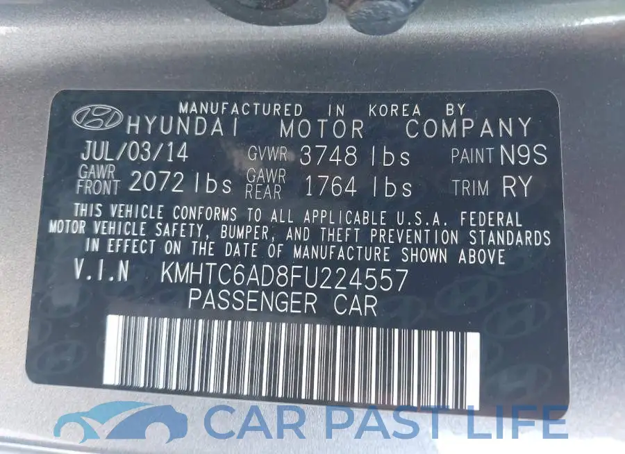 KMHTC6AD8FU224557# 9