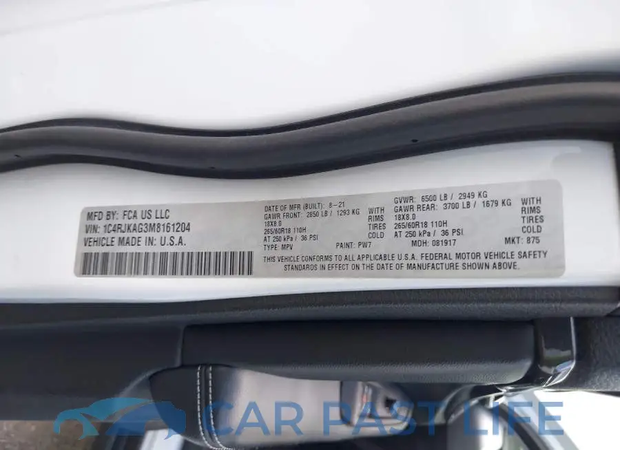 1C4RJKAG3M8161204# 9