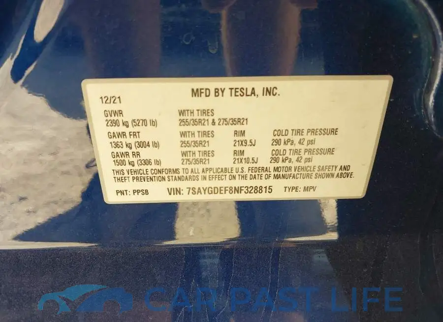7SAYGDEF8NF328815# 9
