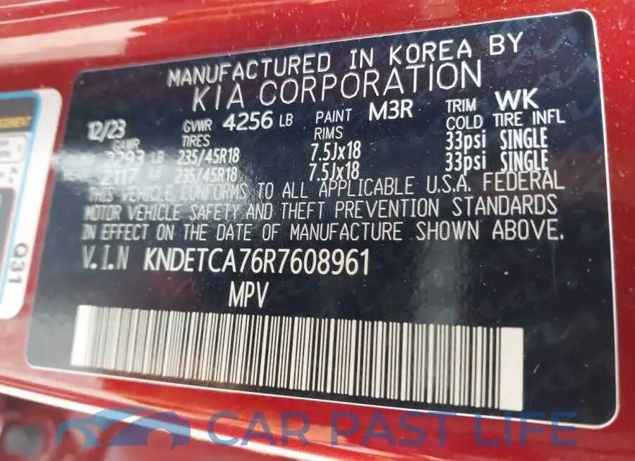KNDETCA76R7608961# 9