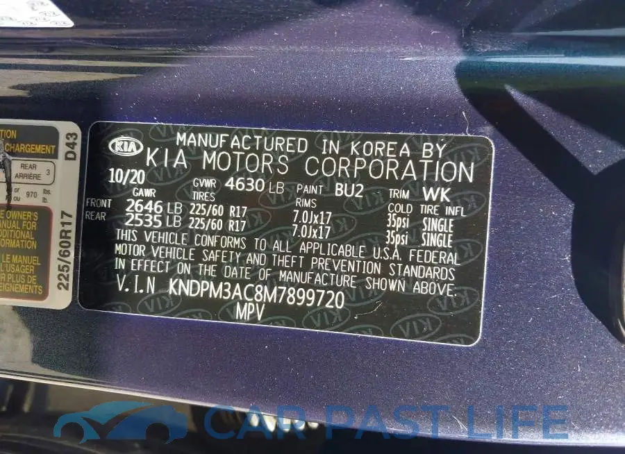 KNDPM3AC8M7899720# 9
