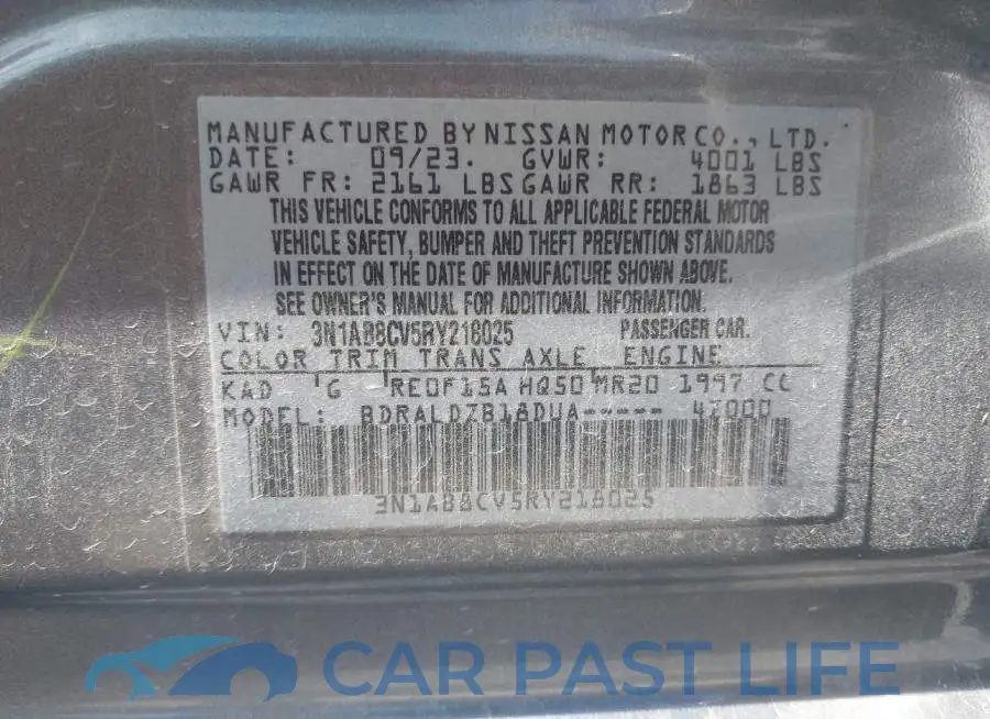 3N1AB8CV5RY218025# 9