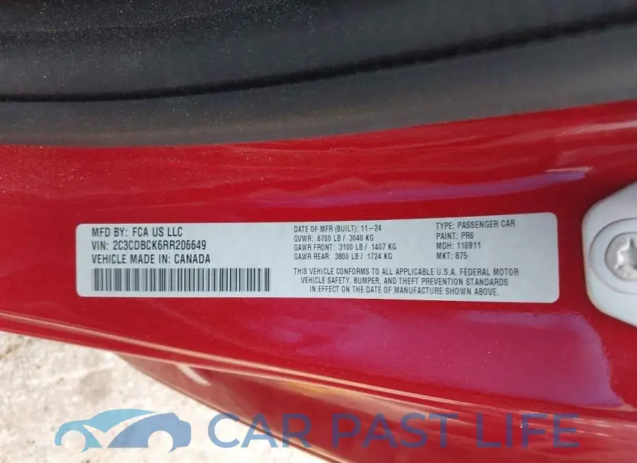 2C3CDBCK6RR206649# 9