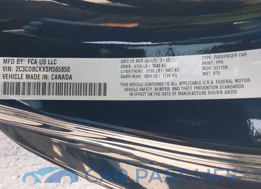 2C3CDBCKXSR565850# 9